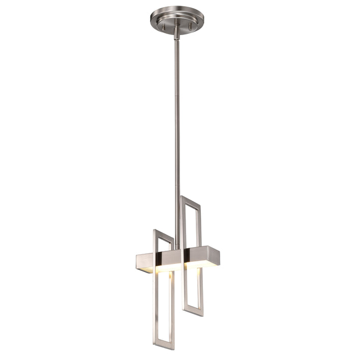 Frame LED Pendant in Brushed Nickel