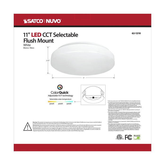 LED Flush Mount in White