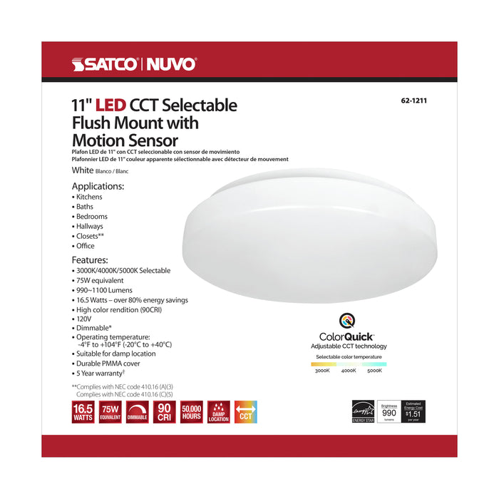 LED Flush Mount in White