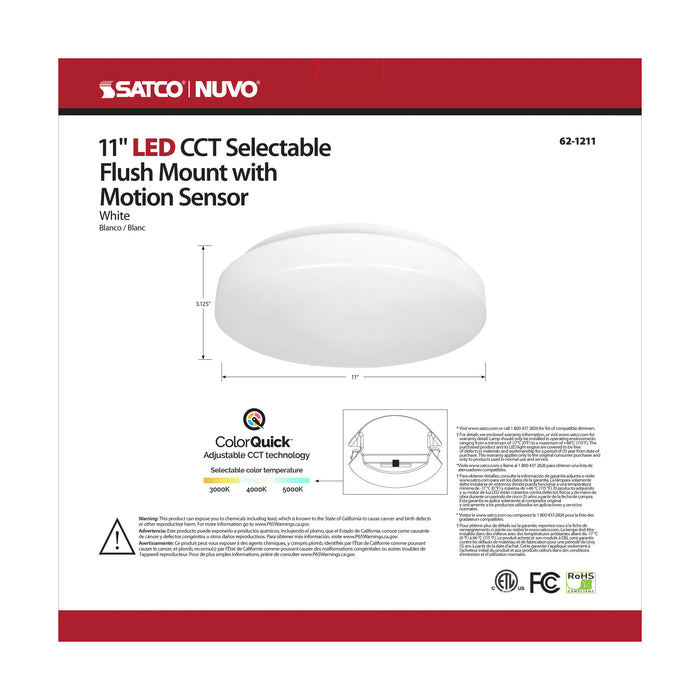 LED Flush Mount in White