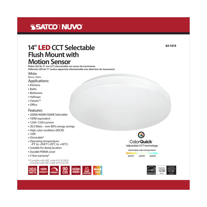 LED Flush Mount in White