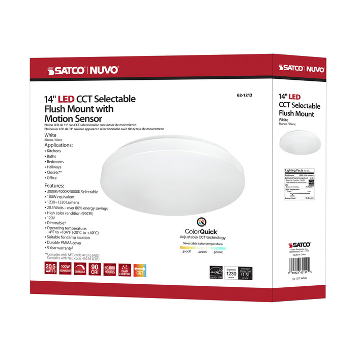 LED Flush Mount in White