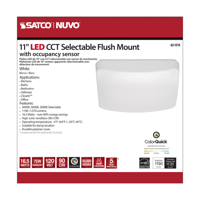 LED Flush Mount in White