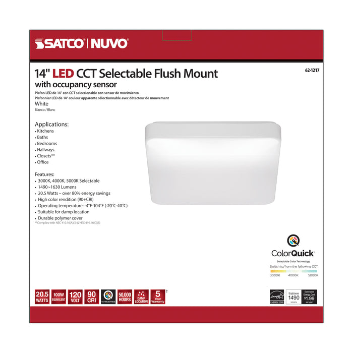 LED Flush Mount in White