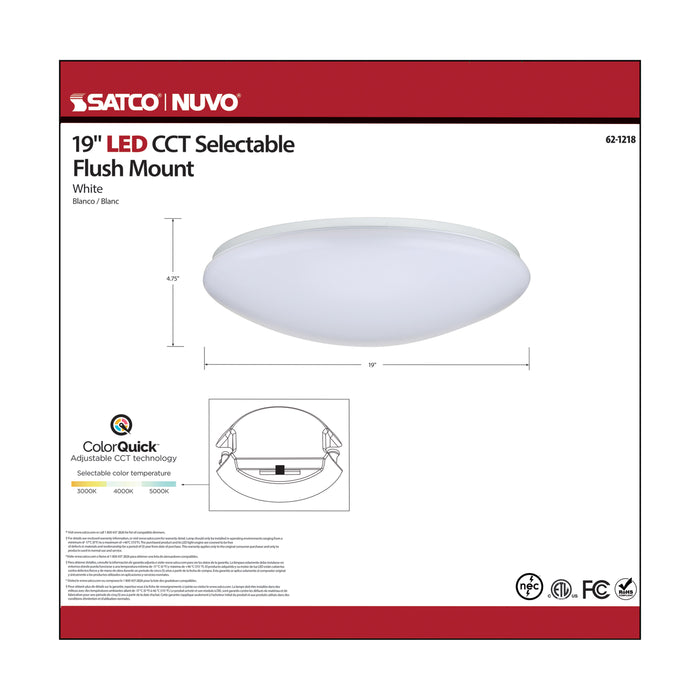 LED Flush Mount in White