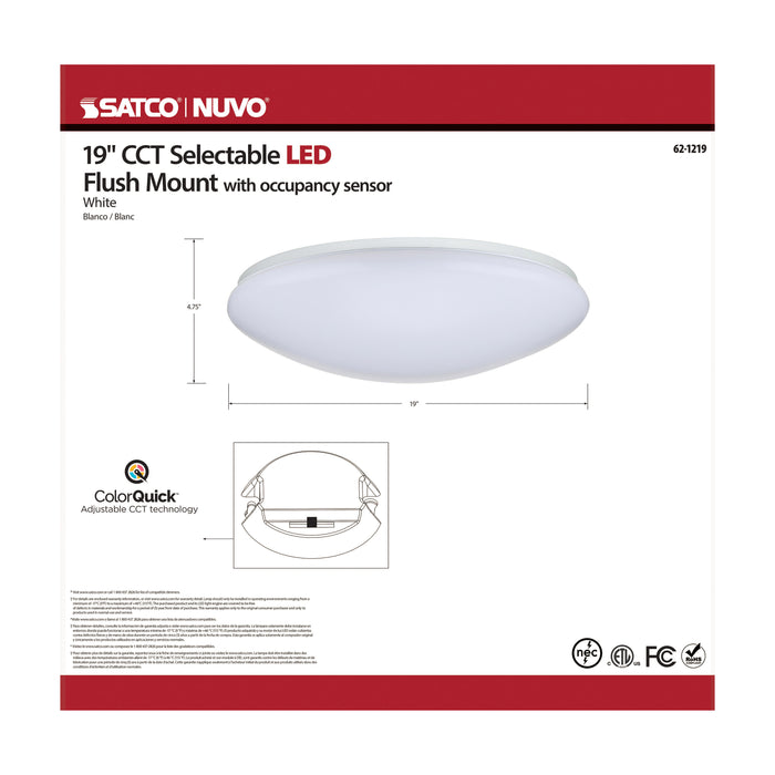 LED Flush Mount in White