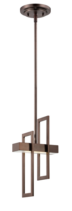 Frame LED Pendant in Hazel Bronze