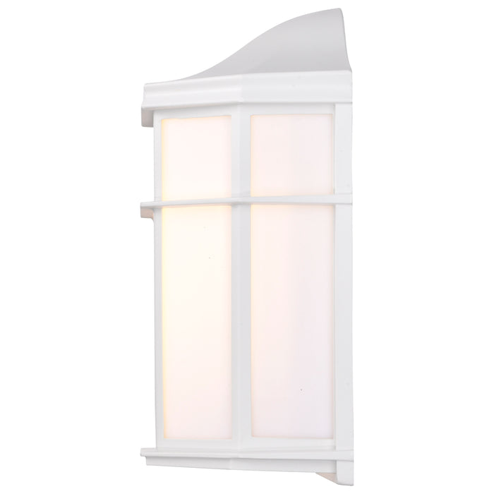 LED Cage Lantern Fixture in White