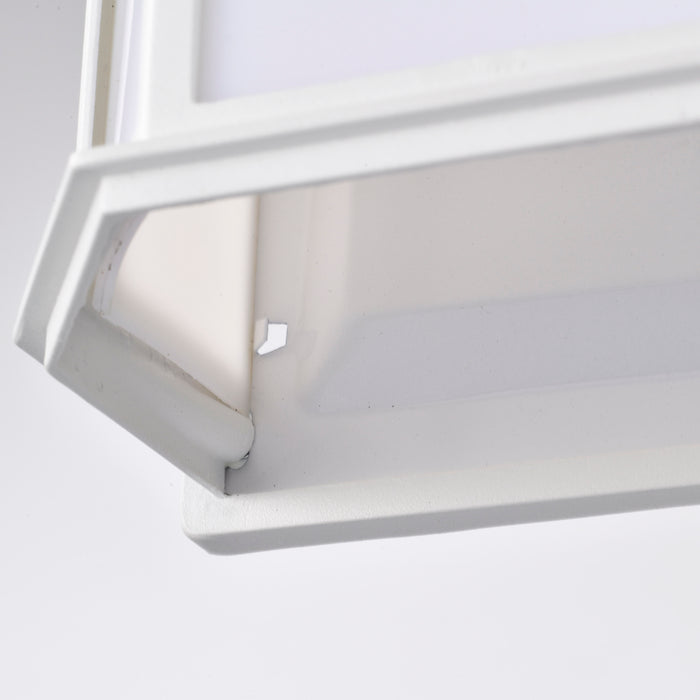 LED Cage Lantern Fixture in White