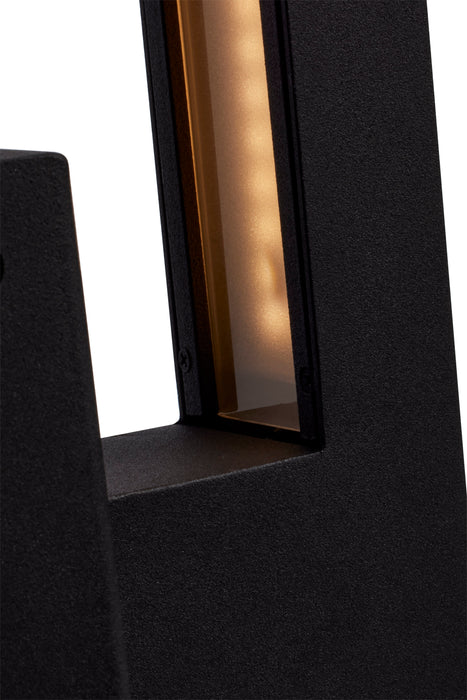 Raven LED Outdoor Wall Sconce in Textured Matte Black