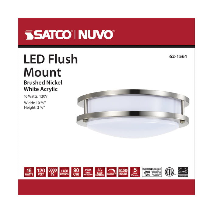 LED Flush Mount in Brushed Nickel