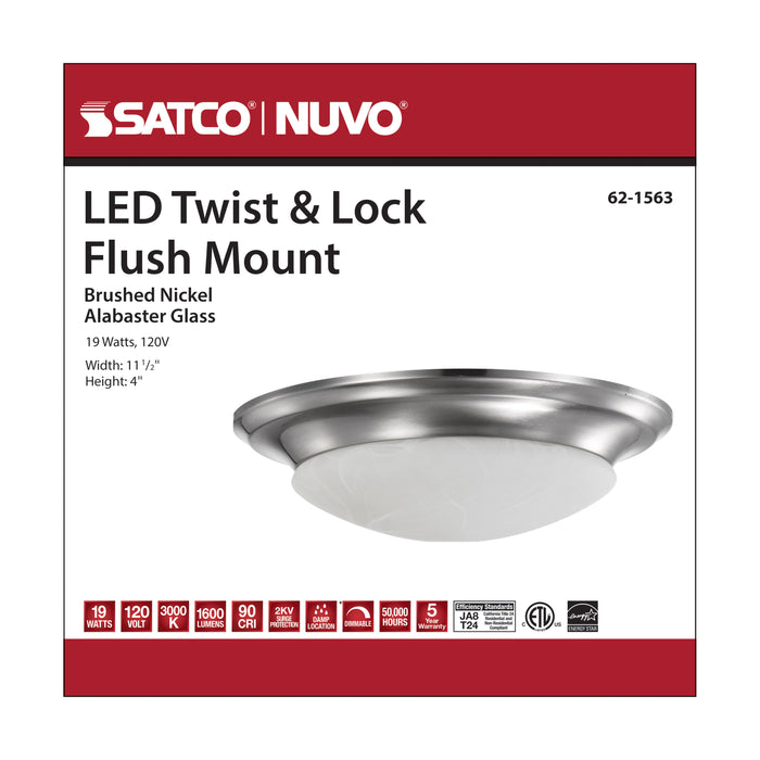 LED Flush Mount in Brushed Nickel