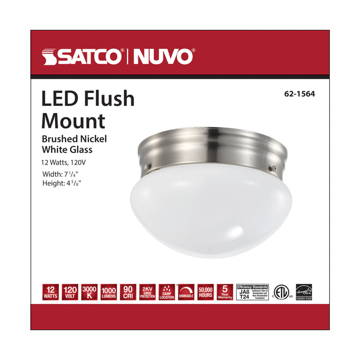 LED Flush Mount in Brushed Nickel