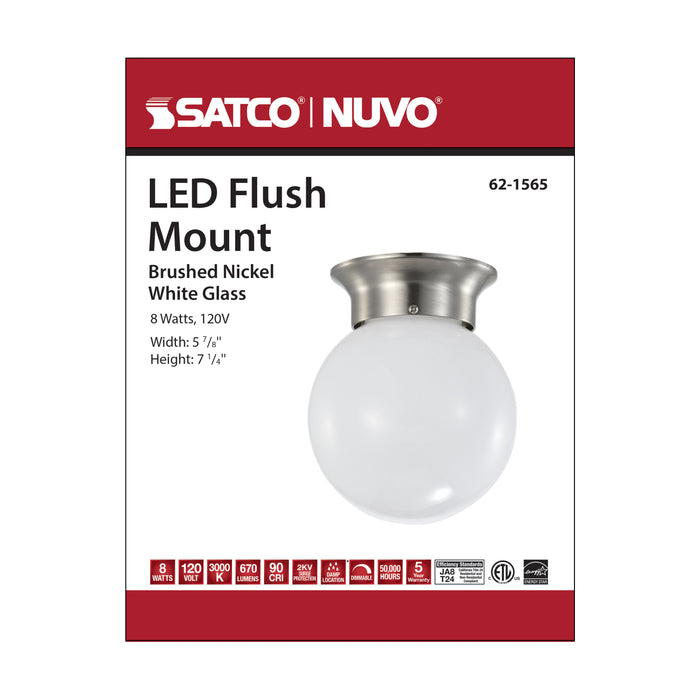 LED Flush Mount in Brushed Nickel