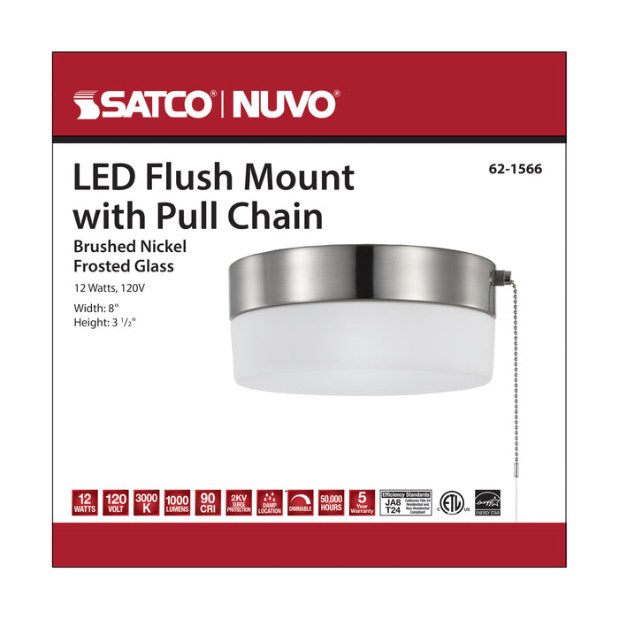 LED Flush Mount in Brushed Nickel