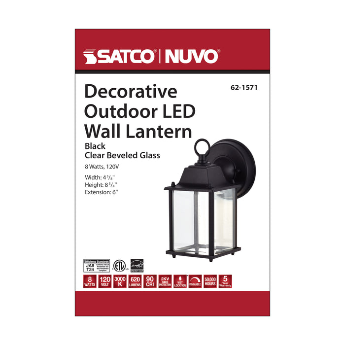 LED Wall Lantern in Black