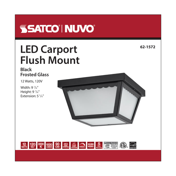 LED Flush Mount in Black