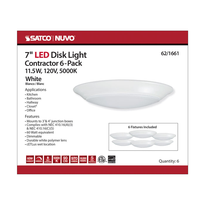 LED Disk Light in White