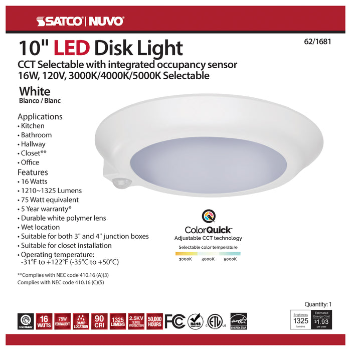 LED Disk in White