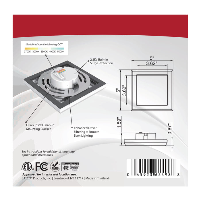 LED Flush Mount in White