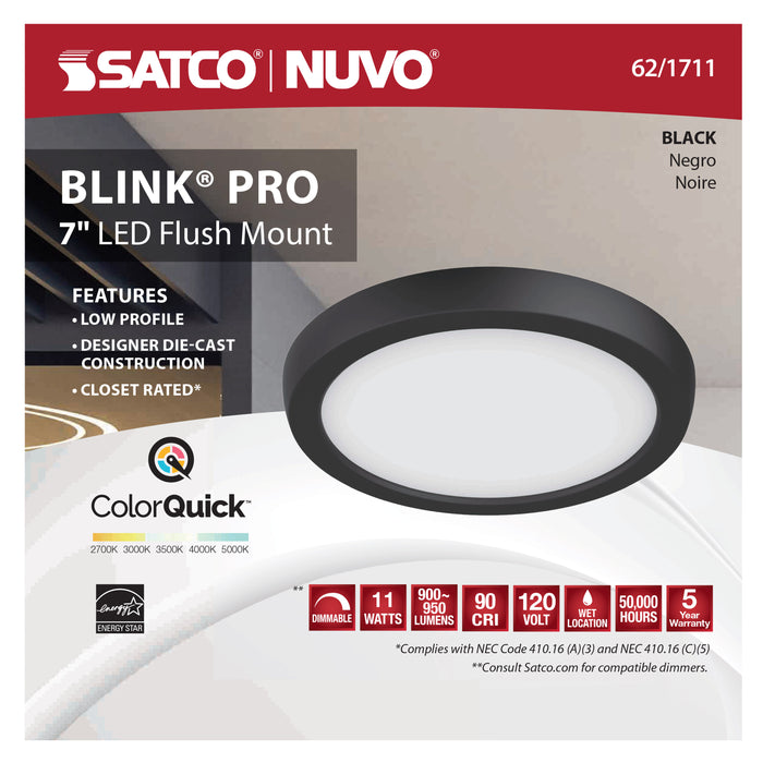 LED Flush Mount in Black