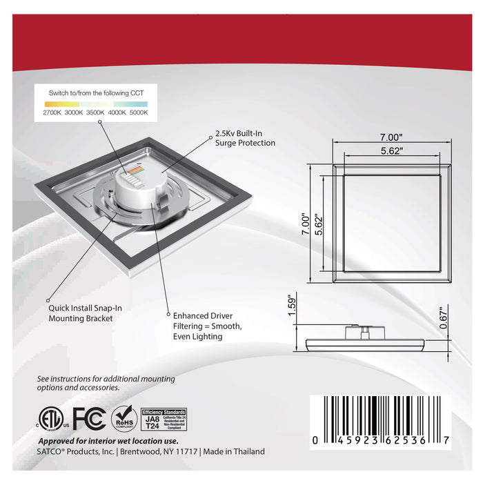 LED Flush Mount in White