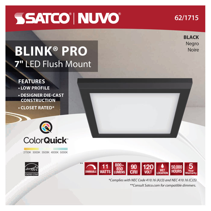 LED Flush Mount in Black