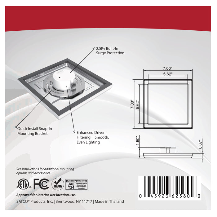 LED Flush Mount in White