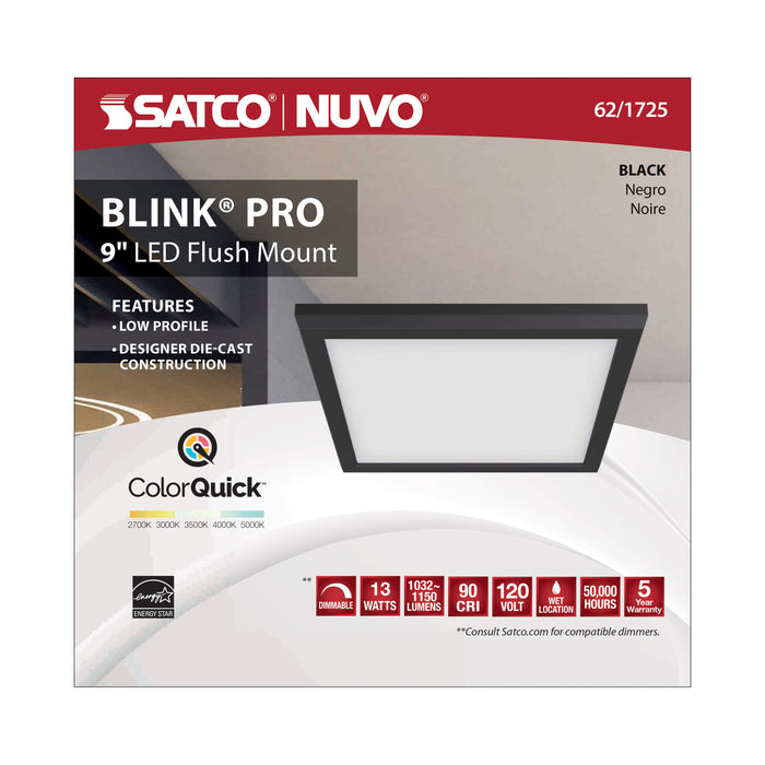 LED Flush Mount in Black