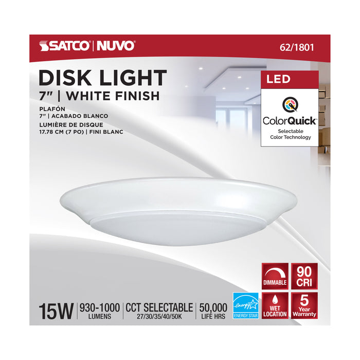 LED Disk Light in White