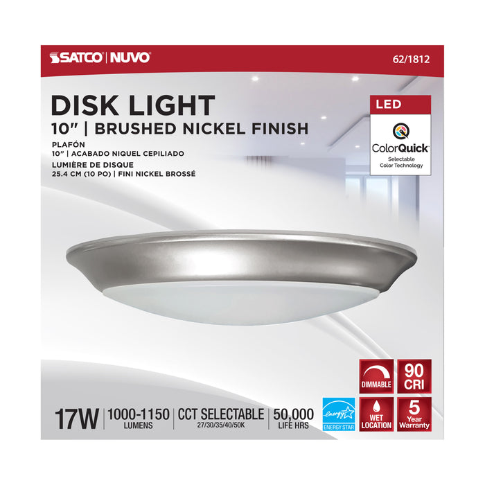 LED Disk Light in Brushed Nickel