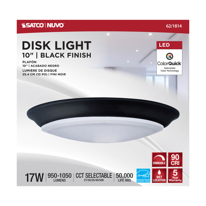 LED Disk Light in Black