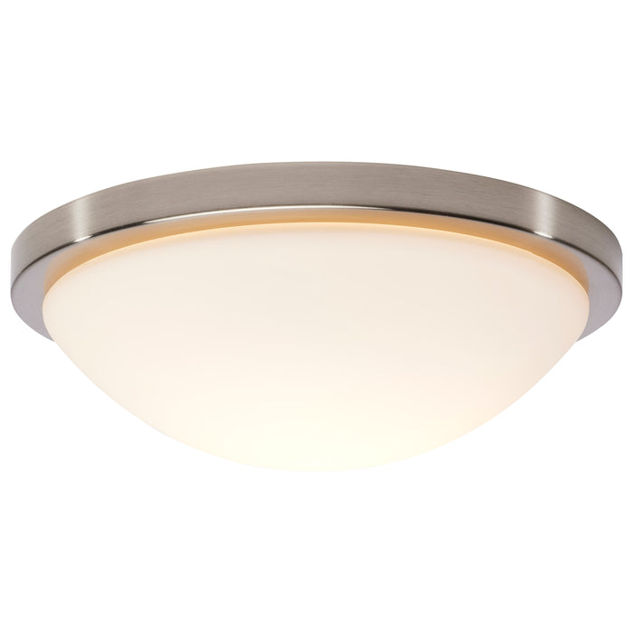 Button LED Flush Mount in Brushed Nickel