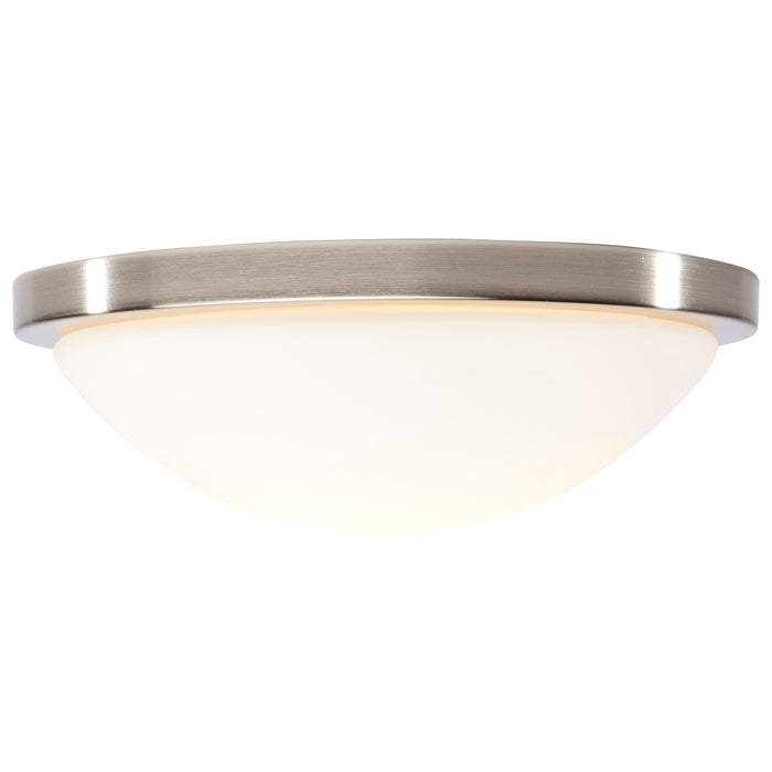 Button LED Flush Mount in Brushed Nickel