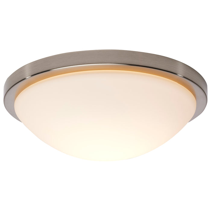 Button LED Flush Mount in Brushed Nickel