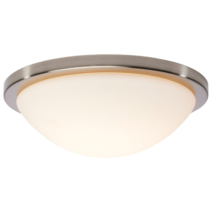 Button LED Flush Mount in Brushed Nickel