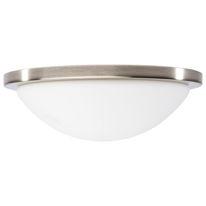 Button LED Flush Mount in Brushed Nickel