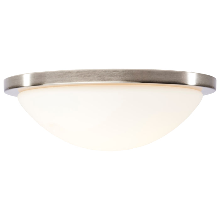 Button LED Flush Mount in Brushed Nickel