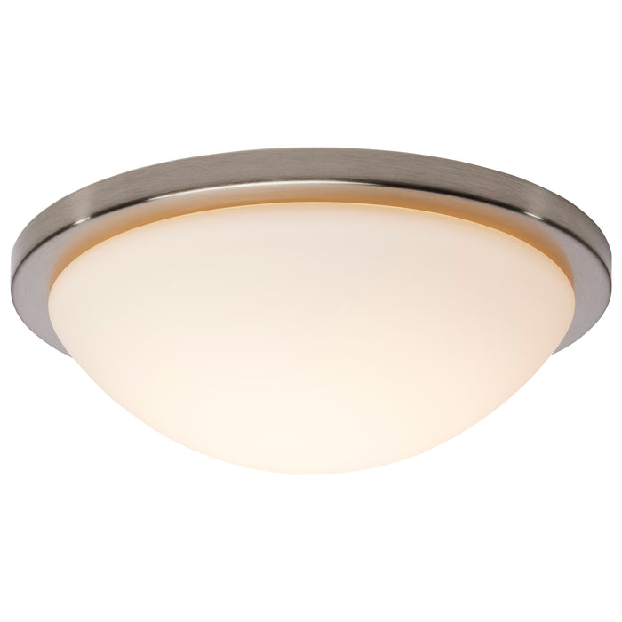 Button LED Flush Mount in Brushed Nickel