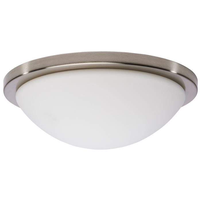 Button LED Flush Mount in Brushed Nickel