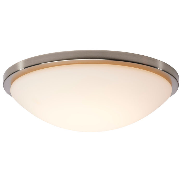 Button LED Flush Mount in Brushed Nickel