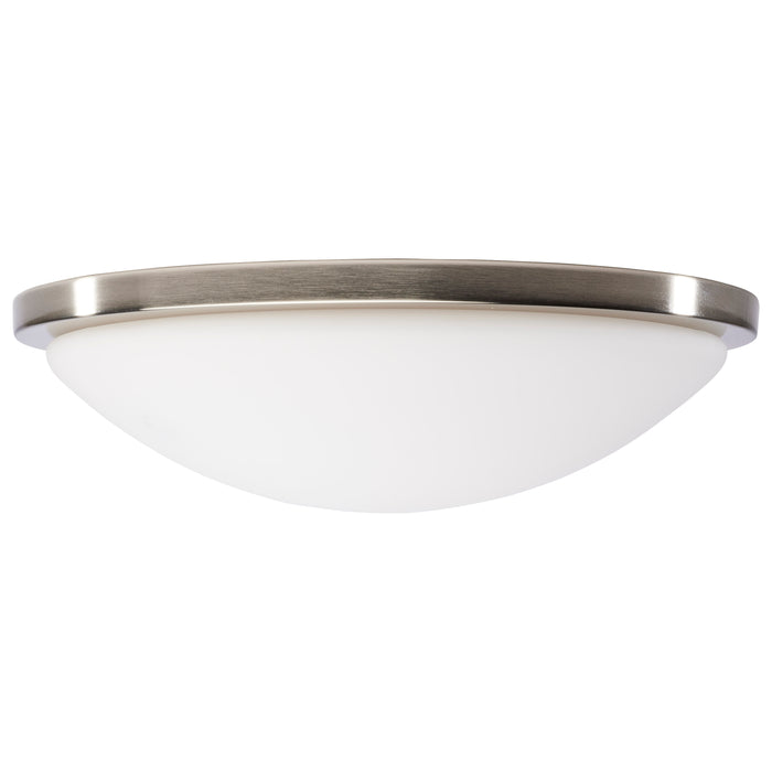 Button LED Flush Mount in Brushed Nickel