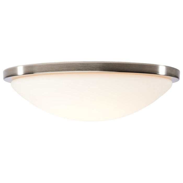 Button LED Flush Mount in Brushed Nickel