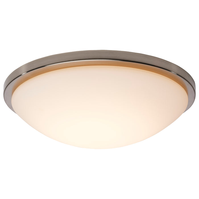 Button LED Flush Mount in Brushed Nickel