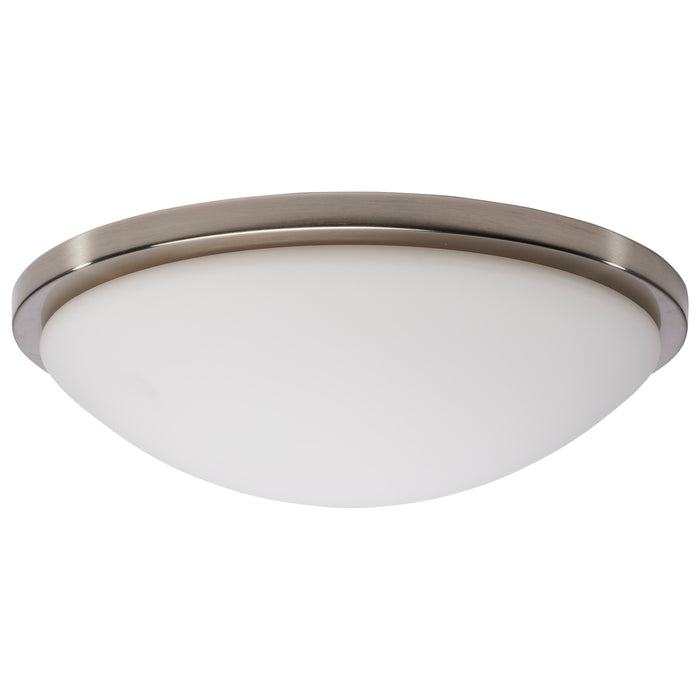 Button LED Flush Mount in Brushed Nickel