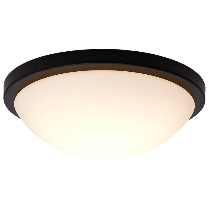 Button LED Flush Mount in Matte Black