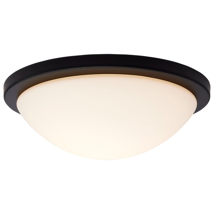 Button LED Flush Mount in Matte Black