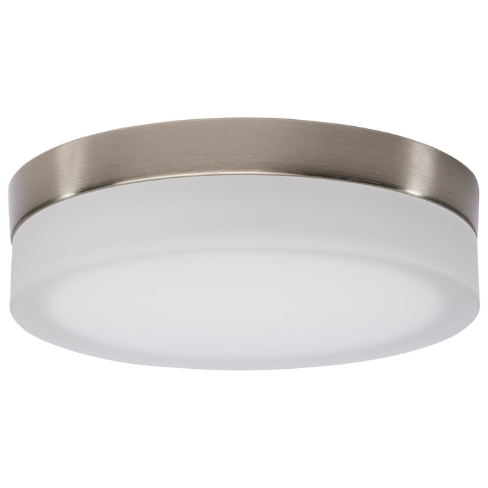 Pi LED Flush Mount in Brushed Nickel