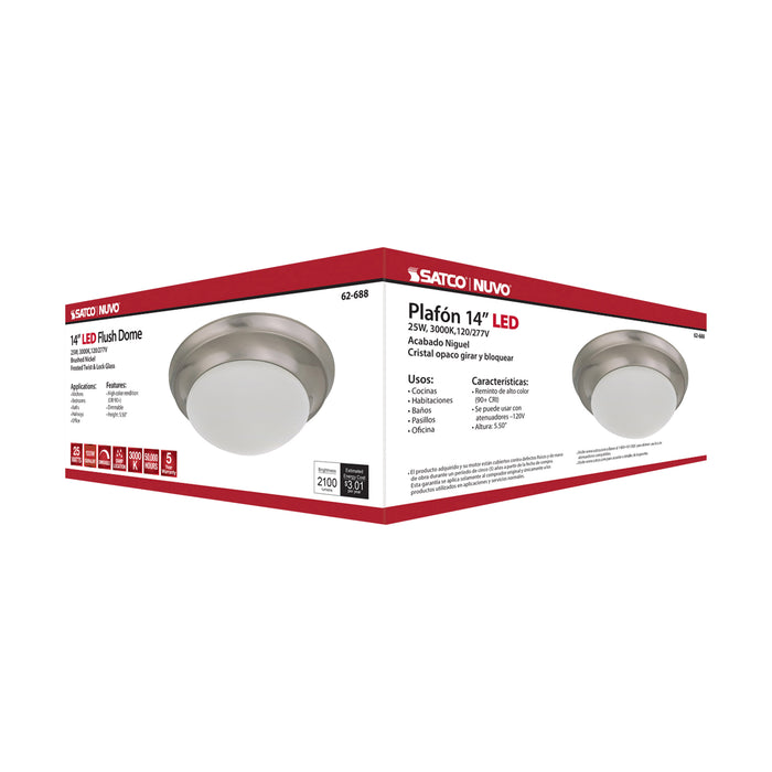 LED Flush Mount in Brushed Nickel