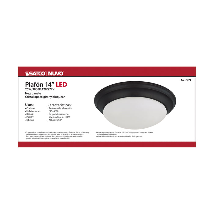 LED Flush Mount in Matte Black